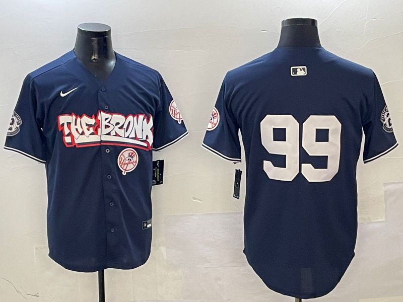 Men New York Yankees #99 Judge Drak Blue four generations Joint Name 2025 Nike MLB Jersey style 13->new york yankees->MLB Jersey